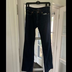 Dark wash straight leg jeans